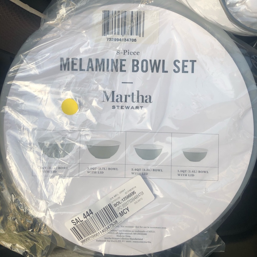 Martha Stewart 8pc bowl set